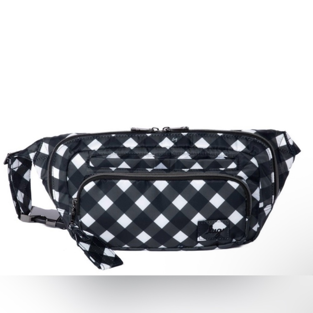 Lug Hitch Classic Belt Bag & Extender Strap Bundle-Gingham Black-NWT